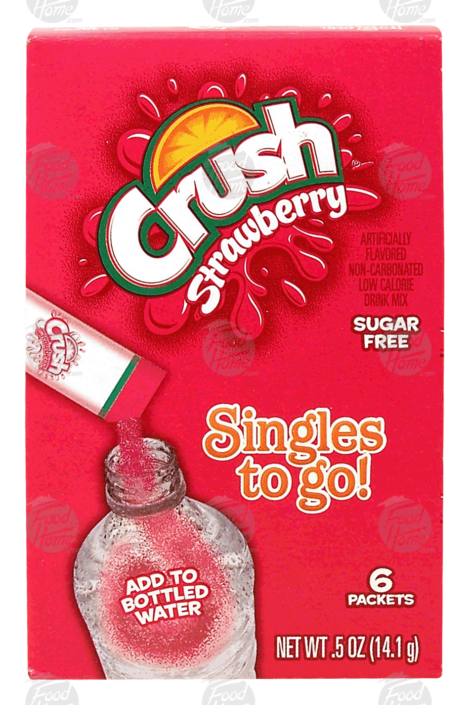 Crush Singles to go! strawberry flavor powder drink mix, sugar free, 6-packets Full-Size Picture